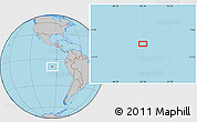 Gray Location Map of the area around 8° 44' 0" S, 95° 7' 30" W
