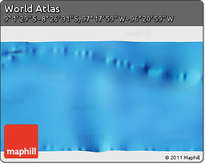 Physical 3D Map of the Area around 8° 44' 0" S, 96° 49' 29" W