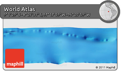 Physical Panoramic Map of the Area around 8° 44' 0" S, 96° 49' 29" W