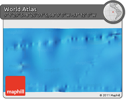 Physical 3D Map of the Area around 8° 44' 0" S, 97° 40' 30" W