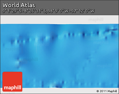Physical 3D Map of the Area around 8° 44' 0" S, 97° 40' 30" W