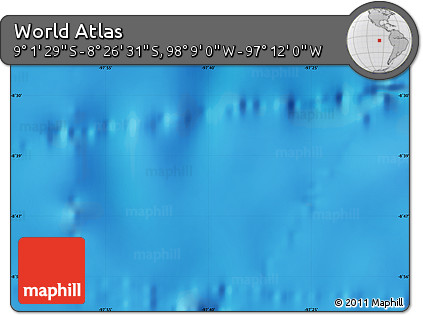 Physical Map of the Area around 8° 44' 0" S, 97° 40' 30" W