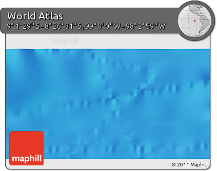 Physical 3D Map of the Area around 8° 44' 0" S, 98° 31' 30" W