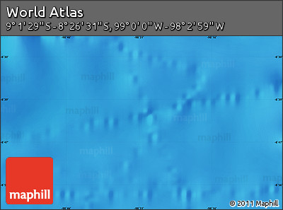 Physical Map of the Area around 8° 44' 0" S, 98° 31' 30" W
