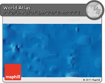 Political 3D Map of the Area around 8° 44' 0" S, 99° 31' 30" E