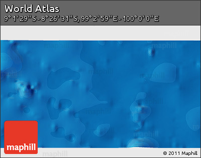 Political 3D Map of the Area around 8° 44' 0" S, 99° 31' 30" E