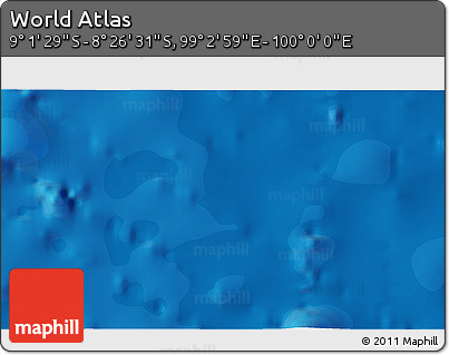 Political 3D Map of the Area around 8° 44' 0" S, 99° 31' 30" E