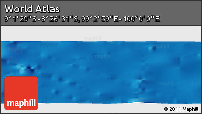 Shaded Relief Panoramic Map of the Area around 8° 44' 0" S, 99° 31' 30" E