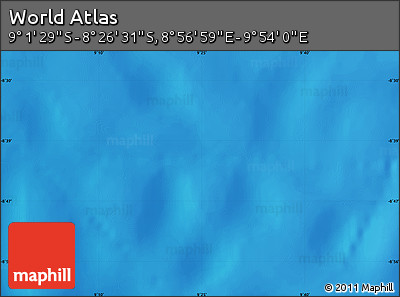 Physical Map of the Area around 8° 44' 0" S, 9° 25' 30" E