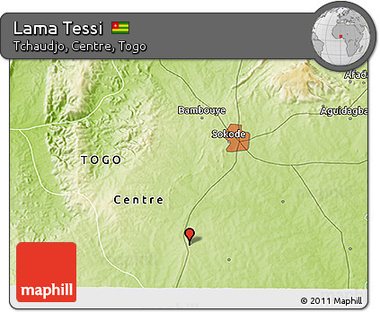 Physical 3D Map of Lama Tessi