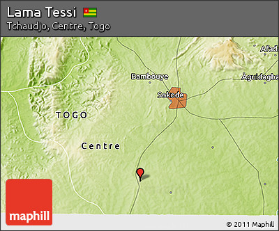 Physical 3D Map of Lama Tessi