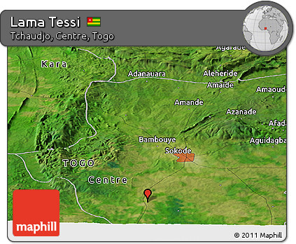 Satellite Panoramic Map of Lama Tessi