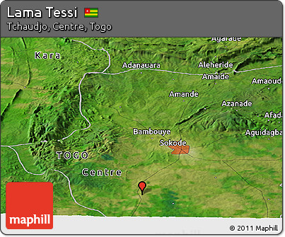 Satellite Panoramic Map of Lama Tessi