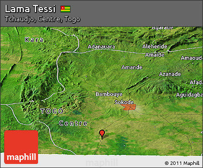 Satellite Panoramic Map of Lama Tessi