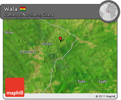 Satellite 3D Map of Wala
