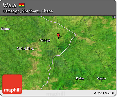 Satellite 3D Map of Wala
