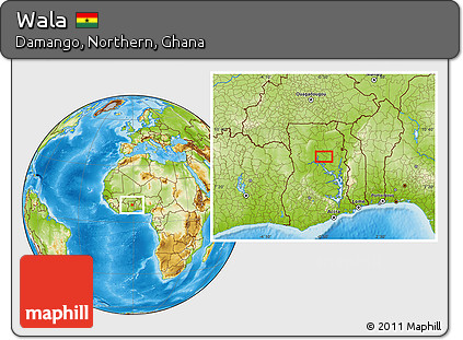 Physical Location Map of Wala