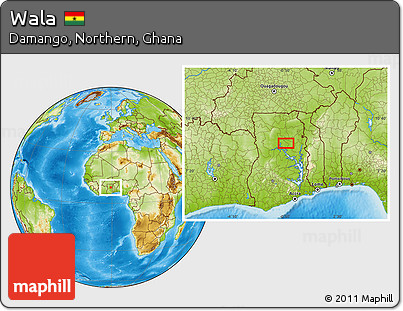 Physical Location Map of Wala