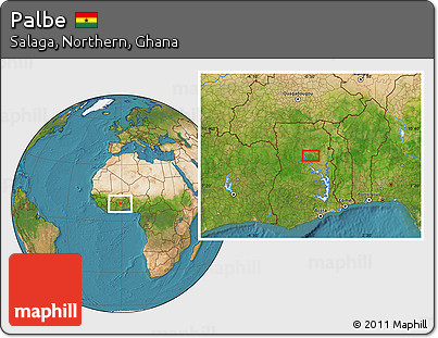 Satellite Location Map of Palbe