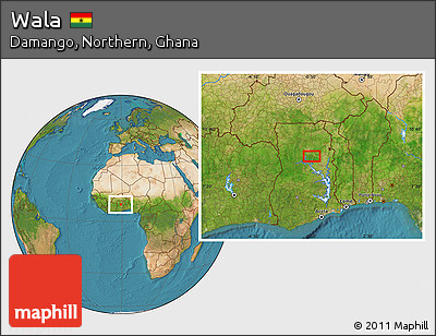 Satellite Location Map of Wala