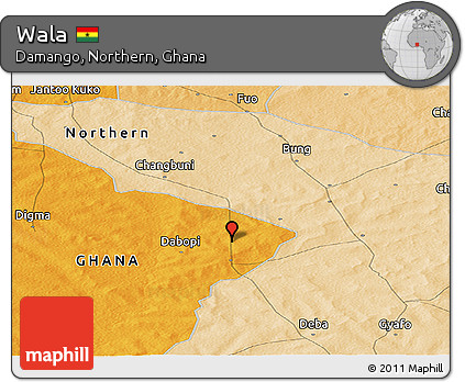Political Panoramic Map of Wala