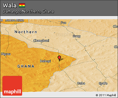 Political Panoramic Map of Wala