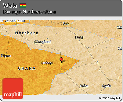 Political Panoramic Map of Wala