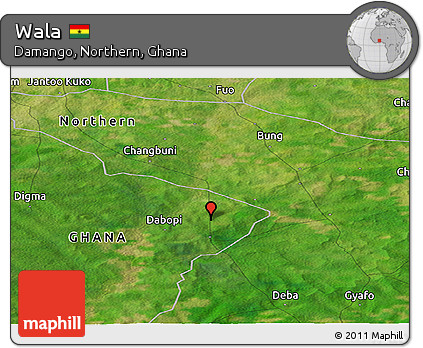 Satellite Panoramic Map of Wala