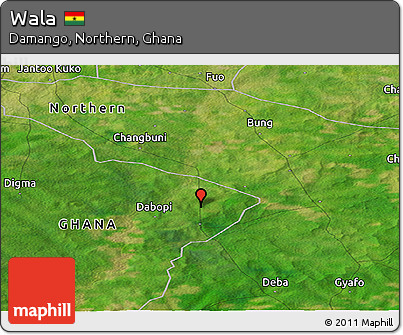 Satellite Panoramic Map of Wala