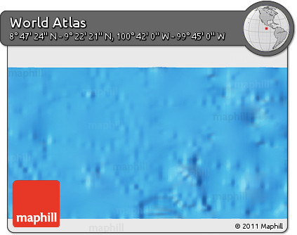 Shaded Relief 3D Map of the Area around 9° 4' 52" N, 100° 13' 29" W