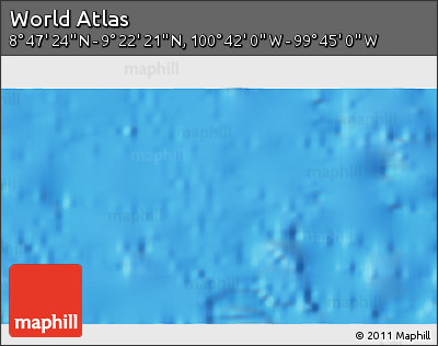 Shaded Relief 3D Map of the Area around 9° 4' 52" N, 100° 13' 29" W