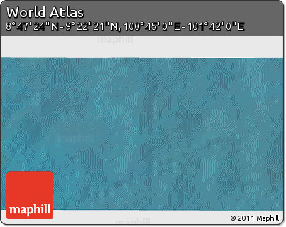 Satellite 3D Map of the Area around 9° 4' 52" N, 101° 13' 29" E