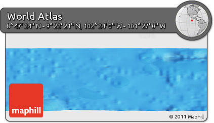 Political Panoramic Map of the Area around 9° 4' 52" N, 101° 55' 30" W