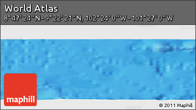 Political Panoramic Map of the Area around 9° 4' 52" N, 101° 55' 30" W