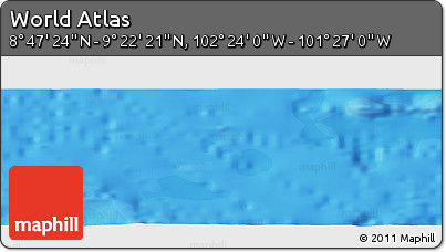 Political Panoramic Map of the Area around 9° 4' 52" N, 101° 55' 30" W