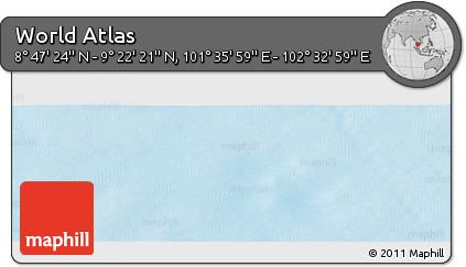 Physical Panoramic Map of the Area around 9° 4' 52" N, 102° 4' 29" E