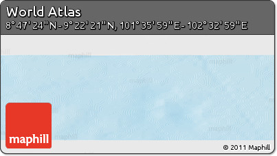 Physical Panoramic Map of the Area around 9° 4' 52" N, 102° 4' 29" E