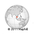 Outline Map of the Area around 9° 4' 52" N, 102° 55' 30" E, rectangular outline