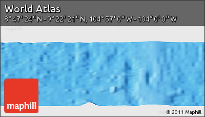 Physical Panoramic Map of the Area around 9° 4' 52" N, 104° 28' 29" W