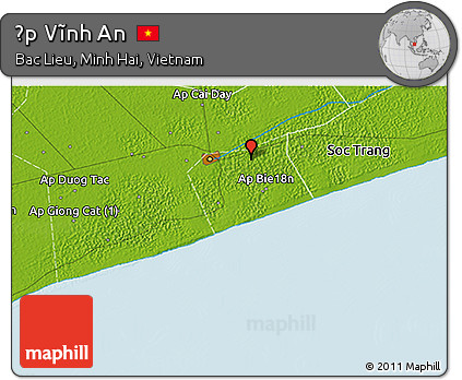 Physical 3D Map of Ấp Vĩnh An