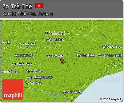 Physical 3D Map of Ấp Trà Thê