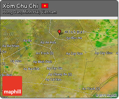 Satellite 3D Map of Xóm Chu Chi