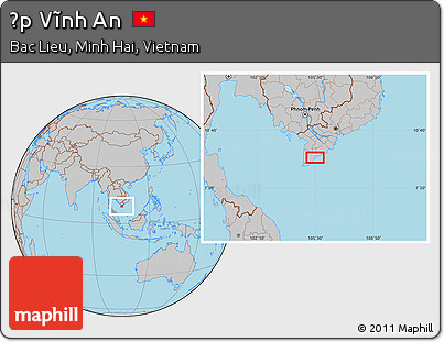 Gray Location Map of Ấp Vĩnh An
