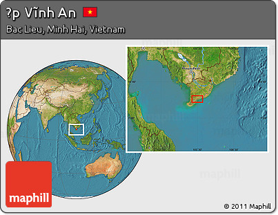 Satellite Location Map of Ấp Vĩnh An