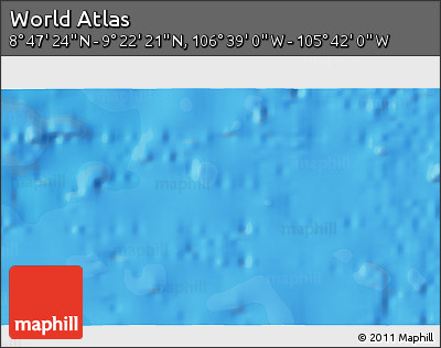 Political 3D Map of the Area around 9° 4' 52" N, 106° 10' 30" W