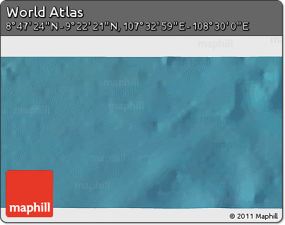 Satellite 3D Map of the Area around 9° 4' 52" N, 108° 1' 30" E