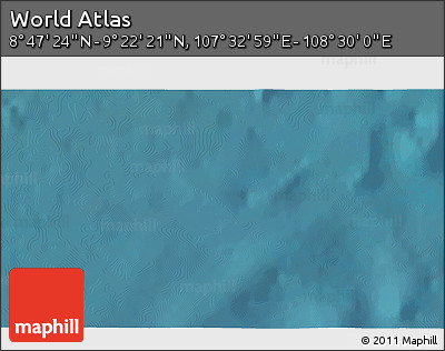 Satellite 3D Map of the Area around 9° 4' 52" N, 108° 1' 30" E