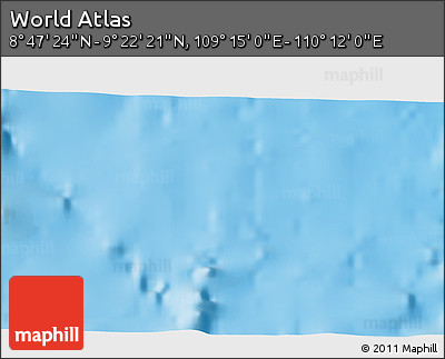 Physical 3D Map of the Area around 9° 4' 52" N, 109° 43' 29" E