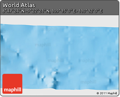 Physical 3D Map of the Area around 9° 4' 52" N, 109° 43' 29" E