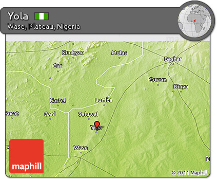 Physical 3D Map of Yola